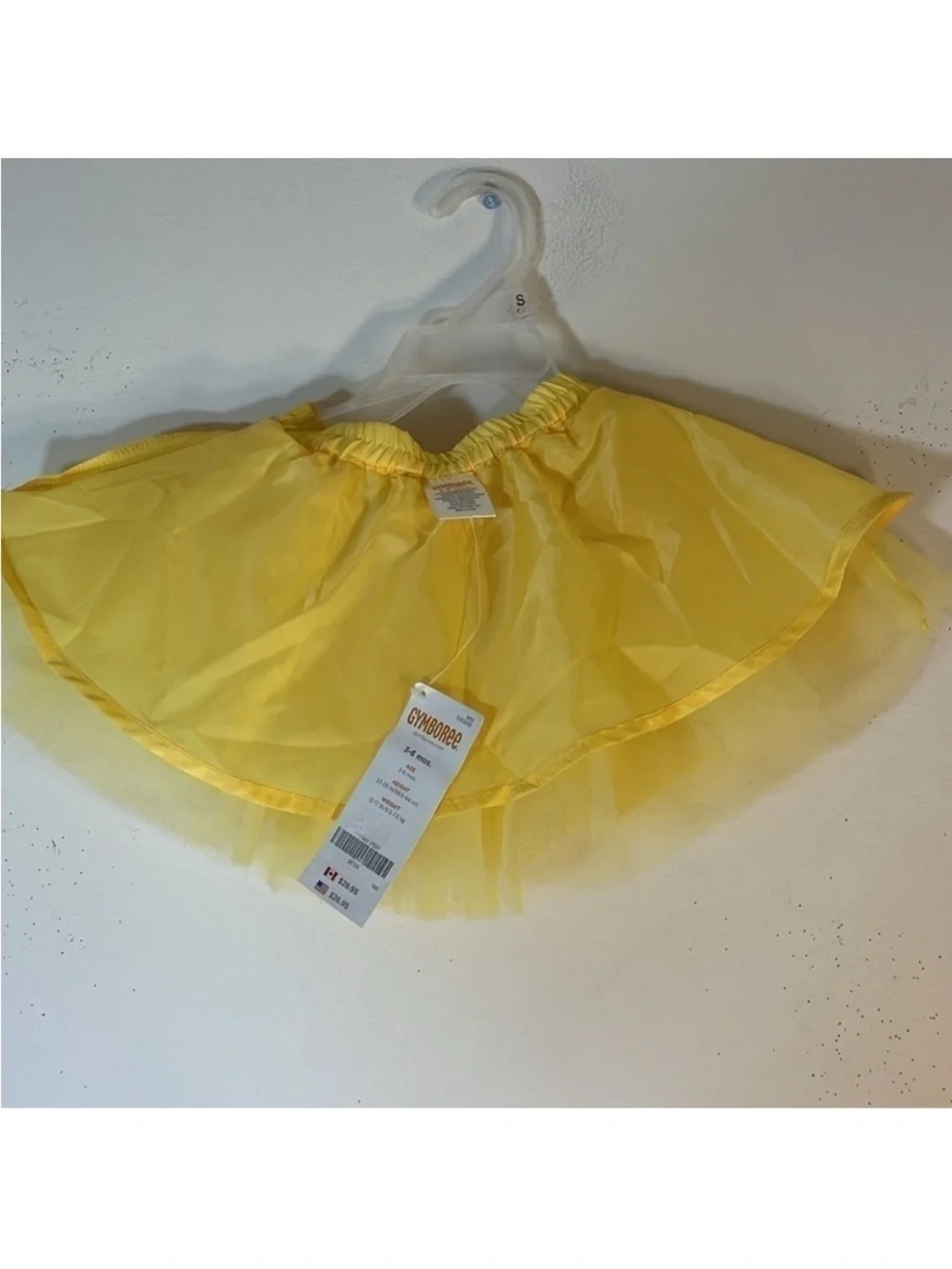 Gymboree Yellow Tutu Skirt with Attached Underwear. Infant Girl’s 3-6M. NWT.